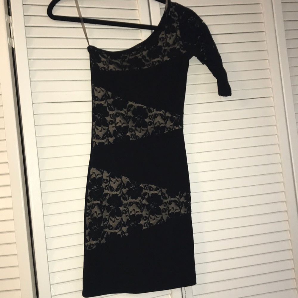 SEXY one shoulder body con mini dress